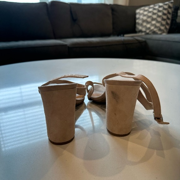 BP Nude Suede Block Heel - Picture 3 of 3